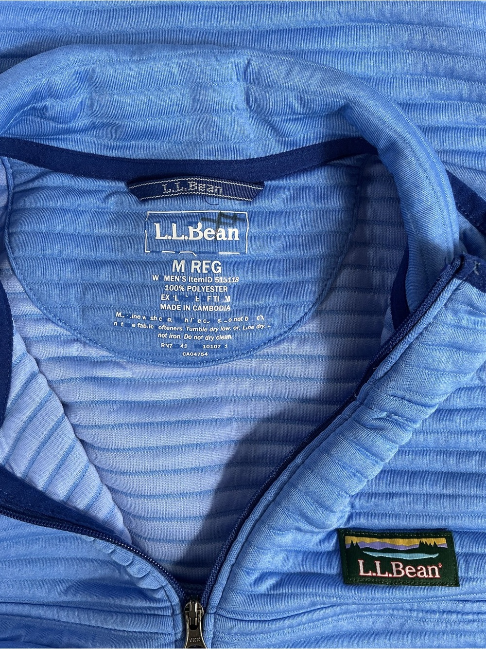 L.L.Bean Quilted Fleece Vest Blue Full Zip Women’s M Regular Lightweight - Picture 10 of 11
